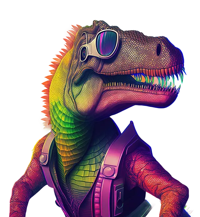 CyferPlus Techno Dinosaur mascot